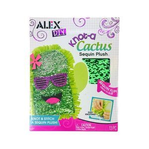 ALEX DIY Knot-A-Cactus Flip Sequin Plush